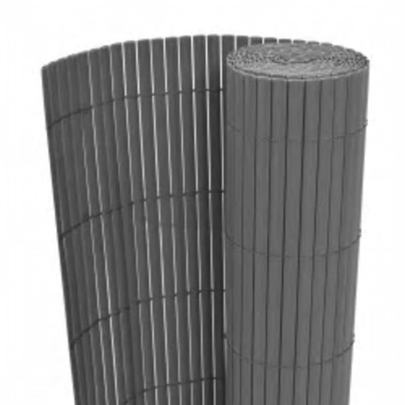 vidaXL Valla de jardín doble cara gris 110x400 cm