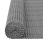 vidaXL Valla de jardín doble cara gris 110x400 cm vidaXL Valla de jardín doble cara gris 110x400 cm