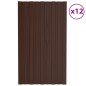 vidaXL Panel para tejado acero galvanizado marrón 12 unidades 80x45 cm vidaXL Panel para tejado acero galvanizado marrón 12 unidades 80x45 cm
