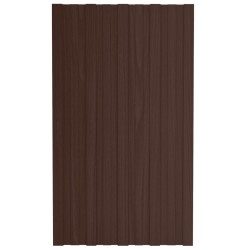 vidaXL Panel para tejado acero galvanizado marrón 12 unidades 80x45 cm
