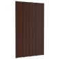 vidaXL Panel para tejado acero galvanizado marrón 12 unidades 80x45 cm vidaXL Panel para tejado acero galvanizado marrón 12 unidades 80x45 cm
