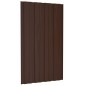 vidaXL Panel para tejado acero galvanizado marrón 12 unidades 80x45 cm vidaXL Panel para tejado acero galvanizado marrón 12 unidades 80x45 cm