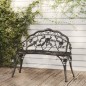 vidaXL Banco de jardín de aluminio fundido negro 100 cm vidaXL Banco de jardín de aluminio fundido negro 100 cm