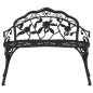 vidaXL Banco de jardín de aluminio fundido negro 100 cm vidaXL Banco de jardín de aluminio fundido negro 100 cm