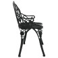 vidaXL Banco de jardín de aluminio fundido negro 100 cm vidaXL Banco de jardín de aluminio fundido negro 100 cm