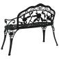 vidaXL Banco de jardín de aluminio fundido negro 100 cm vidaXL Banco de jardín de aluminio fundido negro 100 cm