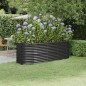 vidaXL Jardinera arriate acero recubierto polvo antracita 224x80x68 cm vidaXL Jardinera arriate acero recubierto polvo antracita 224x80x68 cm