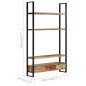 vidaXL Aparador de madera maciza de mango rugosa 118x30x200 cm