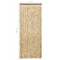vidaXL Cortina mosquitera de chenilla beige y marrón 56x185 cm vidaXL Cortina mosquitera de chenilla beige y marrón 56x185 cm