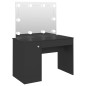 vidaXL Tocador de maquillaje con luces LED MDF negro 110x55x145 cm vidaXL Tocador de maquillaje con luces LED MDF negro 110x55x145 cm