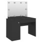 vidaXL Tocador de maquillaje con luces LED MDF negro 110x55x145 cm vidaXL Tocador de maquillaje con luces LED MDF negro 110x55x145 cm