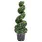 vidaXL Planta espiral de Boj artificial con macetero verde 100 cm vidaXL Planta espiral de Boj artificial con macetero verde 100 cm