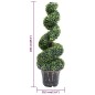 vidaXL Planta espiral de Boj artificial con macetero verde 100 cm vidaXL Planta espiral de Boj artificial con macetero verde 100 cm
