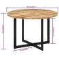 vidaXL Mesa de comedor madera maciza de mango 110x75 cm vidaXL Mesa de comedor madera maciza de mango 110x75 cm