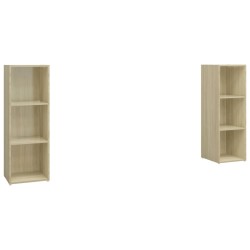 vidaXL Muebles de salón 2 piezas madera de ingeniería roble Sonoma