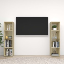 vidaXL Muebles de salón 2 piezas madera ingeniería roble Sonoma
