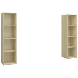 vidaXL Muebles de salón 2 piezas madera ingeniería roble Sonoma