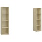 vidaXL Muebles de salón 2 piezas madera ingeniería roble Sonoma vidaXL Muebles de salón 2 piezas madera ingeniería roble Sonoma