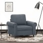 vidaXL Sillón de terciopelo gris oscuro 60 cm vidaXL Sillón de terciopelo gris oscuro 60 cm