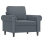 vidaXL Sillón de terciopelo gris oscuro 60 cm vidaXL Sillón de terciopelo gris oscuro 60 cm