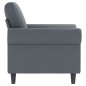 vidaXL Sillón de terciopelo gris oscuro 60 cm vidaXL Sillón de terciopelo gris oscuro 60 cm