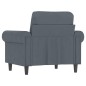 vidaXL Sillón de terciopelo gris oscuro 60 cm vidaXL Sillón de terciopelo gris oscuro 60 cm
