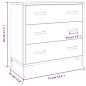 vidaXL Cómoda de madera maciza de pino 75x35x70 cm vidaXL Cómoda de madera maciza de pino 75x35x70 cm