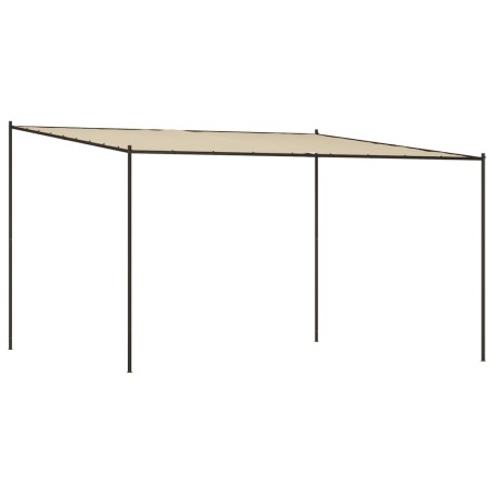 vidaXL Cenador acero y tela beige 4x4 m 180 g/m²