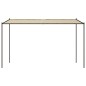 vidaXL Cenador acero y tela beige 4x4 m 180 g/m²