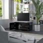 vidaXL Mueble TV madera contrachapada negro brillante 80x34x36 cm vidaXL Mueble TV madera contrachapada negro brillante 80x34x36 cm