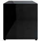 vidaXL Mueble TV madera contrachapada negro brillante 80x34x36 cm vidaXL Mueble TV madera contrachapada negro brillante 80x34x36 cm