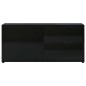 vidaXL Mueble TV madera contrachapada negro brillante 80x34x36 cm vidaXL Mueble TV madera contrachapada negro brillante 80x34x36 cm