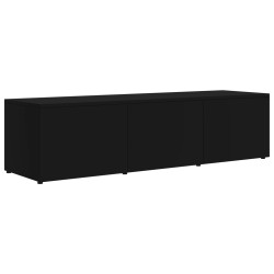 vidaXL Mueble para TV madera contrachapada negro 120x34x30 cm