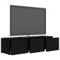 vidaXL Mueble para TV madera contrachapada negro 120x34x30 cm vidaXL Mueble para TV madera contrachapada negro 120x34x30 cm