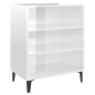 vidaXL Aparador de madera contrachapada blanco brillante 57x35x70 cm vidaXL Aparador de madera contrachapada blanco brillante 57x35x70 cm