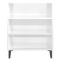 vidaXL Aparador de madera contrachapada blanco brillante 57x35x70 cm vidaXL Aparador de madera contrachapada blanco brillante 57x35x70 cm