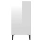 vidaXL Aparador de madera contrachapada blanco brillante 57x35x70 cm vidaXL Aparador de madera contrachapada blanco brillante 57x35x70 cm