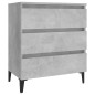 vidaXL Aparador de madera contrachapada gris hormigón 60x35x69 cm vidaXL Aparador de madera contrachapada gris hormigón 60x35x69 cm