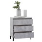 vidaXL Aparador de madera contrachapada gris hormigón 60x35x69 cm vidaXL Aparador de madera contrachapada gris hormigón 60x35x69 cm