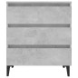 vidaXL Aparador de madera contrachapada gris hormigón 60x35x69 cm vidaXL Aparador de madera contrachapada gris hormigón 60x35x69 cm
