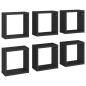 vidaXL Estante cubo pared 6 uds negro 30x15x30 cm vidaXL Estante cubo pared 6 uds negro 30x15x30 cm