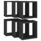 vidaXL Estante cubo pared 6 uds negro 30x15x30 cm vidaXL Estante cubo pared 6 uds negro 30x15x30 cm
