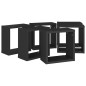 vidaXL Estante cubo pared 6 uds negro 30x15x30 cm vidaXL Estante cubo pared 6 uds negro 30x15x30 cm