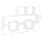 vidaXL Estante pared forma de coche madera ingeniería blanco brillo