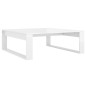 vidaXL Mesa de centro madera contrachapada blanco brillo 100x100x35 cm