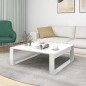 vidaXL Mesa de centro madera contrachapada blanco brillo 100x100x35 cm