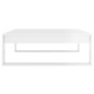 vidaXL Mesa de centro madera contrachapada blanco brillo 100x100x35 cm