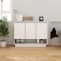 vidaXL Aparador de madera contrachapada blanco brillante 97x31x75 cm vidaXL Aparador de madera contrachapada blanco brillante 97x31x75 cm