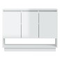 vidaXL Aparador de madera contrachapada blanco brillante 97x31x75 cm vidaXL Aparador de madera contrachapada blanco brillante 97x31x75 cm
