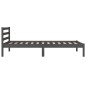 vidaXL Estructura de cama madera maciza de pino gris 90x190 cm